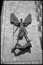 St Michael's Victory over the Devil', sculpture at Coventry Cathedral, West Midlands, c1958-c1980