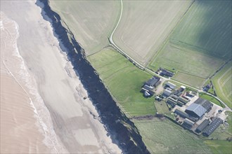 Coastal erosion at Low Farm, Aldbrough Sands, East Riding of Yorkshire, 2014