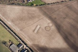 Soil marks on Houghton Down, near Danebury, Hampshire, 2018
