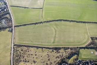 Woodbury Iron Age univallate hillfort crop mark, Salisbury, Wiltshire, 2018