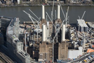 Renovation of Battersea Power Station as part of the Nine Elms Development, London, 2018