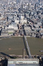 Millennium Bridge and St Paul's Cathedral, London, 2018