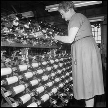 Woman worker, Wellington Mill, Strangman Street, Leek, Staffordshire, 1960-1974