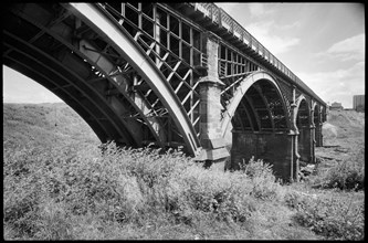 Ouseburn Viaduct with accommodation arch, Stepney Road, Newcastle upon Tyne, c1955-c1980