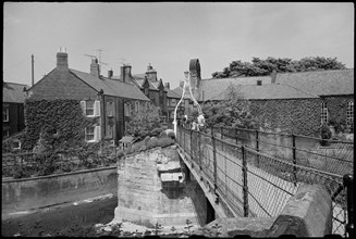 The Old Bridge and Footbridge, Chantry Place, Morpeth, Northumberland, c1955-c 1980