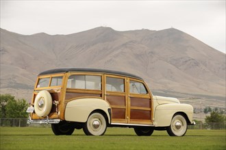 Ford woodie station wagon 1946. Artist: Simon Clay.