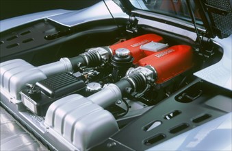 2000 Ferrari 360 Modena Spyder engine. Artist: Unknown.
