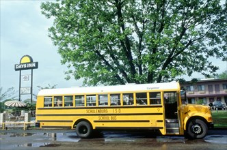 American School Bus,Texas. Artist: Unknown.