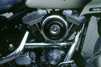 Engine of 1994 Harley Davidson police bike. Artist: Unknown.