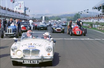 1998 Goodwood revival.MGA police car,on  starting grid. Artist: Unknown.
