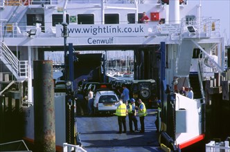 Lymington Car Ferry bound for Yarmouth, Isle of Wight, 2000. Artist: Unknown.