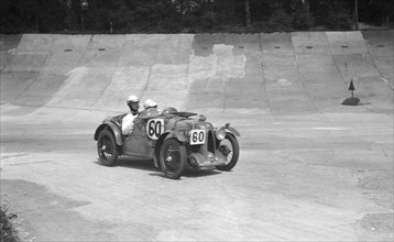 MG C of the Earl of March and CS Staniland, winner of the JCC Double Twelve race, Brooklands, 1931. Artist: Bill Brunell.