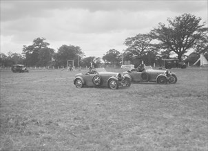Bugatti Type 43 and Type 44 taking part in the Bugatti Owners Club gymkhana, 5 July 1931. Artist: Bill Brunell.