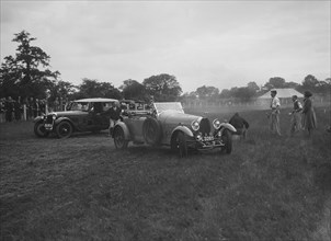 Bugatti Type 44 and Alvis FWD taking part in the Bugatti Owners Club gymkhana, 5 July 1931. Artist: Bill Brunell.