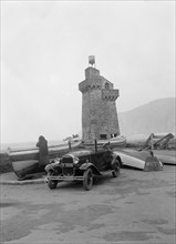 Kitty Brunell's 1930 Ford Model A 2-seater, Lynmouth harbour, Devon, 1931. Artist: Bill Brunell.