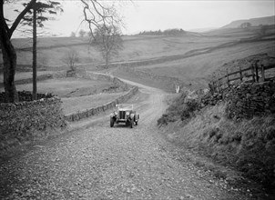 Kitty Brunell road testing a MG 18/80, April 1931. Artist: Bill Brunell.