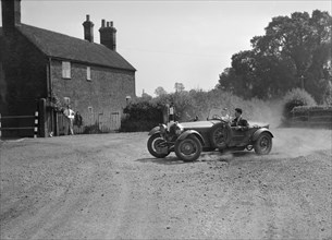 Bugatti Type 30 competing in the Singer CC Rushmere Hill Climb, Shropshire 1935. Artist: Bill Brunell.