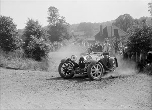 Bugatti Type 37, Bugatti Owners Club Hill Climb, Chalfont St Peter, Buckinghamshire, 1935. Artist: Bill Brunell.