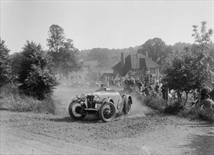 MG J2, Bugatti Owners Club Hill Climb, Chalfont St Peter, Buckinghamshire, 1935. Artist: Bill Brunell.