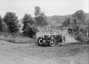 MG M type, Bugatti Owners Club Hill Climb, Chalfont St Peter, Buckinghamshire, 1935. Artist: Bill Brunell.