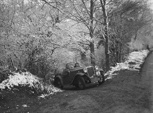1935 Singer Le Mans taking part in a motoring trial, late 1930s. Artist: Bill Brunell.