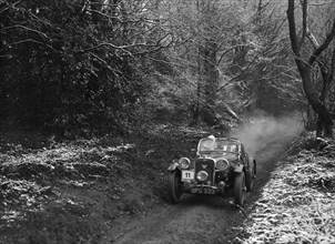 1934 Singer Le Mans taking part in a motoring trial, late 1930s. Artist: Bill Brunell.