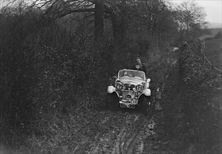 1935 1496 cc Singer Le Mans taking part in a motoring trial, 1936. Artist: Bill Brunell.