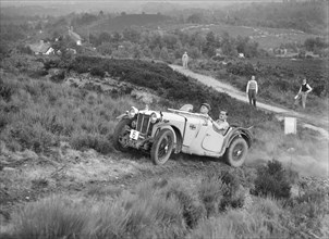 1935 MG PA of RM Andrews taking part in the NWLMC Lawrence Cup Trial, 1937. Artist: Bill Brunell.