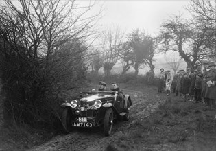 MG J2 of E Dimond at the Sunbac Colmore Trial, near Winchcombe, Gloucestershire, 1934. Artist: Bill Brunell.