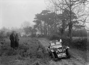 MG F type of D Impanni at the Sunbac Colmore Trial, near Winchcombe, Gloucestershire, 1934. Artist: Bill Brunell.