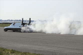 British Steam Car Challenge testing at Thorney Island Artist: Unknown.