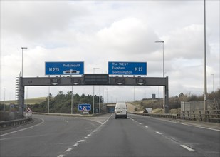Junction 12 Westbound on M27 in Hampshire