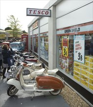 2011 Goodwood Revival Meeting, Tesco retro shop and scooters Artist: Unknown.