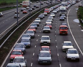 The M25 Motorway taken in 1991 Artist: Unknown.