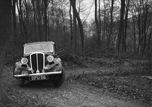 Standard Twelve at the Standard Car Owners Club Southern Counties Trial, Hale Wood, Chilterns, 1938. Artist: Bill Brunell.