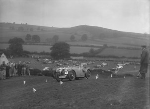 MG J2 competing in the MG Car Club Rushmere Hillclimb, Shropshire, 1935. Artist: Bill Brunell.