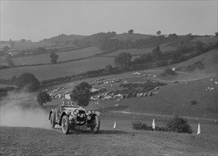Frazer-Nash TT replica competing in the MG Car Club Rushmere Hillclimb, Shropshire, 1935. Artist: Bill Brunell.