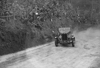 Lea-Francis Hyper competing in the Shelsley Walsh Amateur Hillclimb, Worcestershire, 1929. Artist: Bill Brunell.