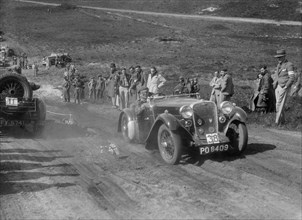 1933 Singer competing in a motoring trial, Bagshot Heath, Surrey, 1930s. Artist: Bill Brunell.