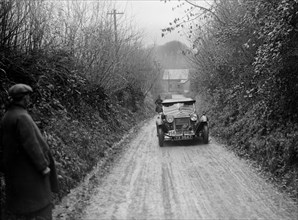 CL Clayton's Alfa Romeo competing in the MCC Exeter Trial, 1930. Artist: Bill Brunell.