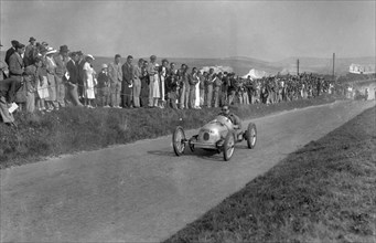 GN-based sprint special car known as Tallulah, Bugatti Owners Club Lewes Speed Trials, Sussex, 1937. Artist: Bill Brunell.