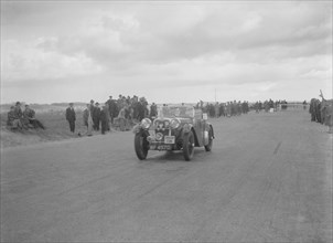 Singer Le Mans of Alf Langley competing in the RSAC Scottish Rally, 1934. Artist: Bill Brunell.