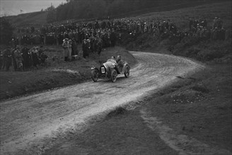 Bugatti Brescia of Raymond Mays, winner of the 1500cc class, Caerphilly Hillclimb, Wales, 1922. Artist: Bill Brunell.