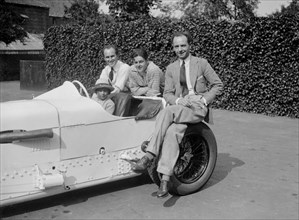 Raymond Mays with his Vauxhall-Villiers, c1930s. Artist: Bill Brunell.