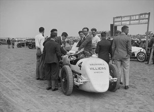 Raymond Mays' Vauxhall-Villiers at a sand racing event, c1930s. Artist: Bill Brunell.