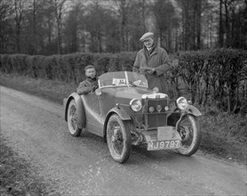 MG M Type, official's car at the MG Car Club Trial, 1931. Artist: Bill Brunell.