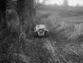 MG M Type of RR Balding competing in the MG Car Club Trial, Kimble Lane, Chilterns, 1931. Artist: Bill Brunell.