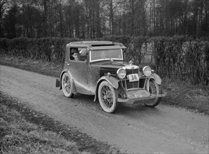 MG M Type of AS Curtis competing in the MG Car Club Trial, 1931. Artist: Bill Brunell.