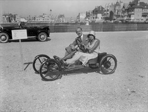 Auto Red Bug electric buckboard at Boulogne Motor Week, France, 1928. Artist: Bill Brunell.