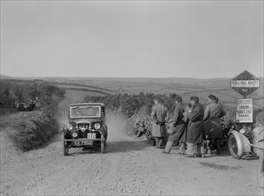 Morris of HG Smith, MCC Lands End Trial, summit of Beggars Roost, Devon, 1933. Artist: Bill Brunell.